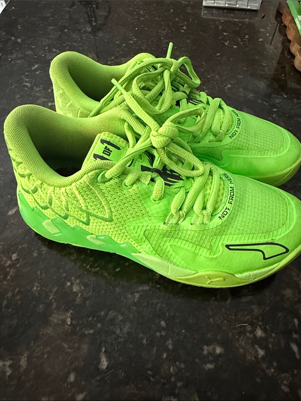Puma Kids Neon Lime Green Athletic Sneakers